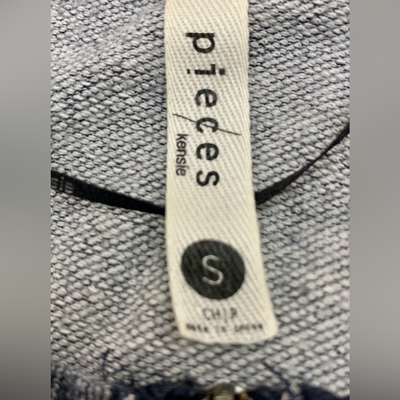 Women's Small Kensie Pieces Cotton/Viscose Blend Pocketed Full Zip Sweatshirt - Picture 5 of 11